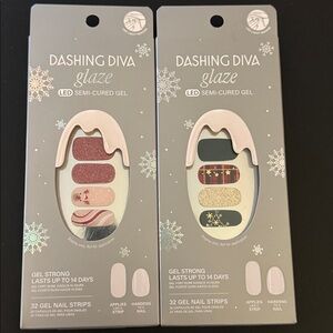 NEW Dashing Diva Glaze - JOLLY & BRIGHT / VICTORIAN PLAID - Christmas Nail Wraps